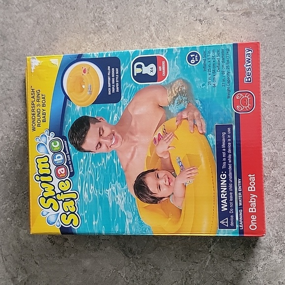 (J17) Swim Safe 3 ring baby boat - Picture 1 of 4